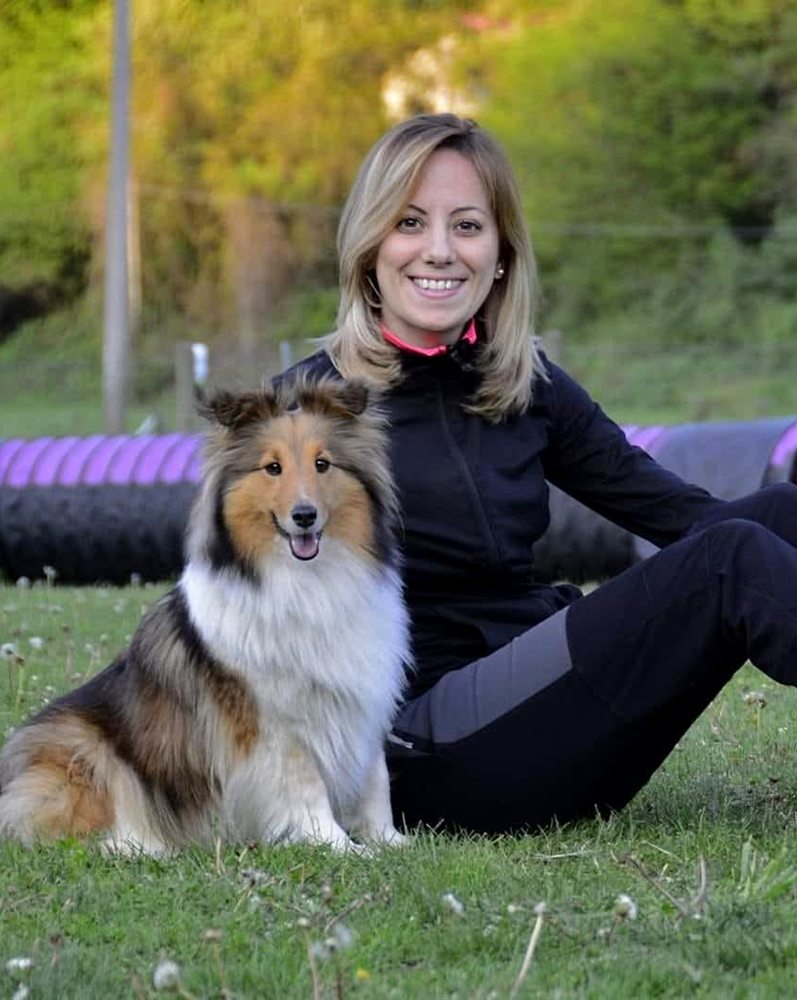 Foto di Anna con il suo cane